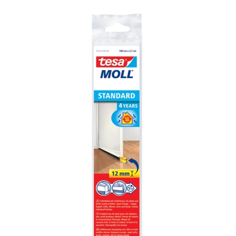 Tesamoll® - Kartáčová lišta pod dveře na tvrdé podlahy